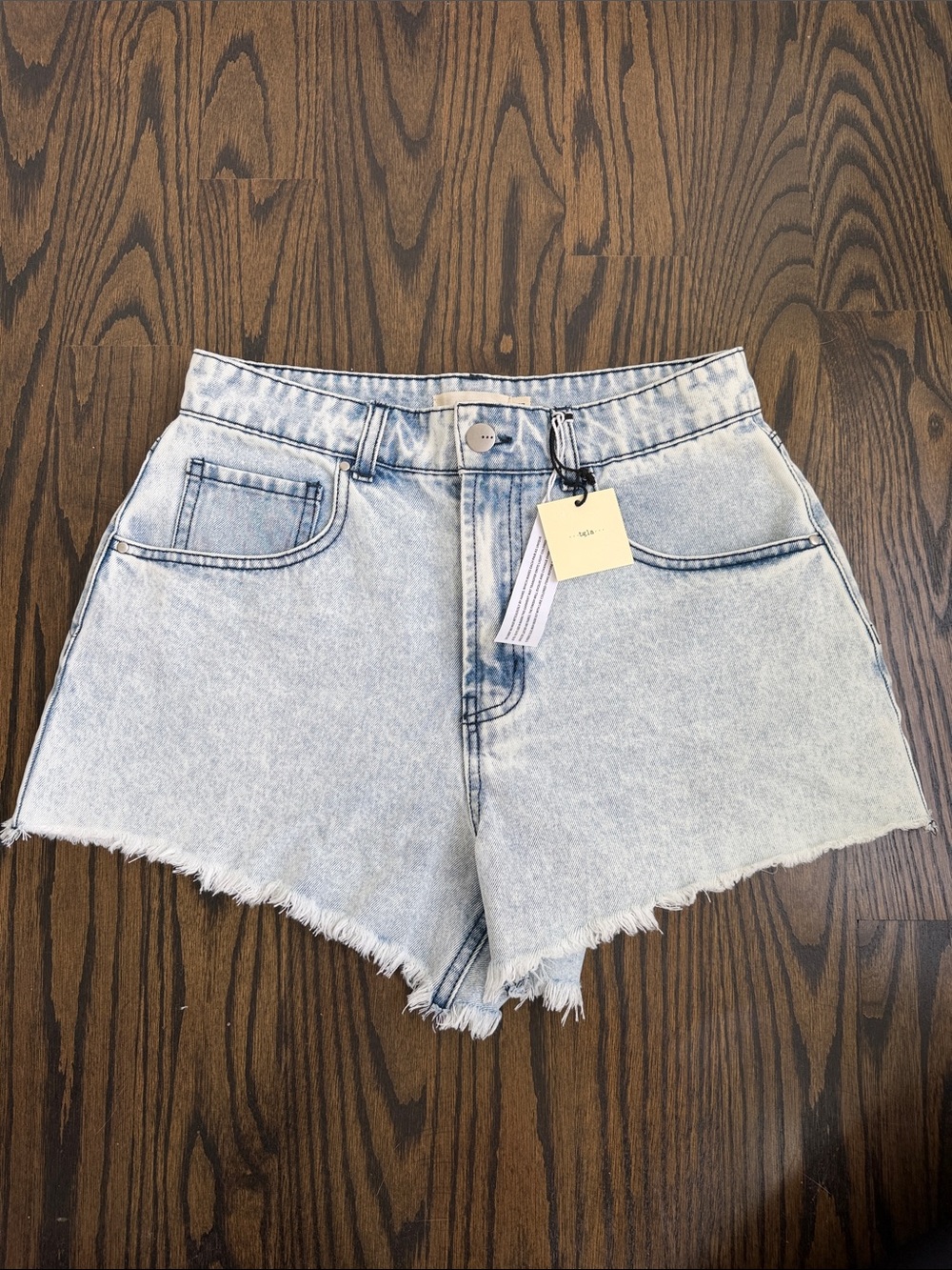 Tgla Distressed Jean Shorts Acid Wash Cotton Denim Shorts Women’s Size 27 NWT